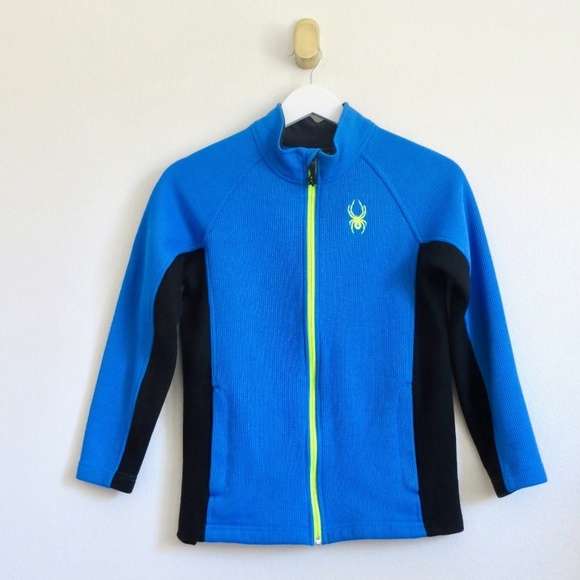 NEW! Spyder Constant Stryke Full Zip Jacket Sweater Fleece Lined Blue SZ M - Picture 2 of 8